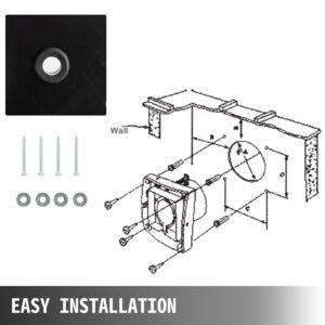industrial ventilation extractor metal axial exhaust commercial air blower fan 300mm