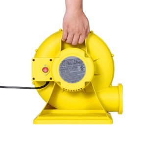inflatable blower, 380w&450w, 0.5 & 0.6 hp bounce house blower, pump commercial air blower for inflatables, bouncy castle electric air blower fan perfect for bounce house, waterslides, yellow