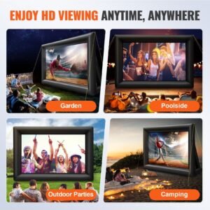 inflatable movie screen 20ft inflatable projector screen for outside with 350w air blower inflatable screen oxford fabric material blow up screen for outdoor movie supports front/rear projection