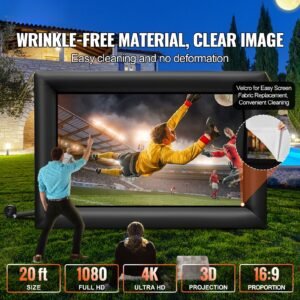 inflatable movie screen 20ft inflatable projector screen for outside with 350w air blower inflatable screen oxford fabric material blow up screen for outdoor movie supports front/rear projection