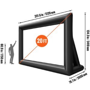 inflatable movie screen 20ft inflatable projector screen for outside with 350w air blower inflatable screen oxford fabric material blow up screen for outdoor movie supports front/rear projection