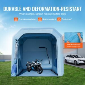 inflatable paint booth, 13.1 x 9.8 x 9 ft inflatable spray booth, with 750w powerful blower and air filter system, portable car paint booth for motorcycle, bicycle, auto part painting
