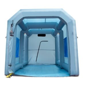 inflatable paint booth, 13x10x9ft inflatable spray booth, 950w high powerful blowers spray booth tent, car paint tent air filter system for car parking tent workstation motorcycle garage