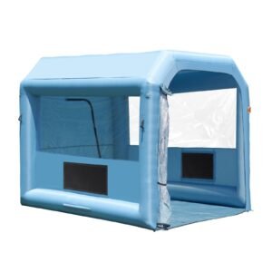 inflatable paint booth, 9.8 x 8.2 x 8.2 ft inflatable spray booth, with 550w powerful blower and air filter system, portable car paint booth for motorcycle, bicycle, small furniture painting