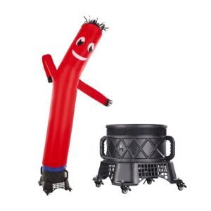 inflatable tube man set, 10 ft tall, wacky waving inflatable dancing tube guy with 9/10 hp blower, pp shell ipx3 waterproof blower fan, for outdoor advertising business store party