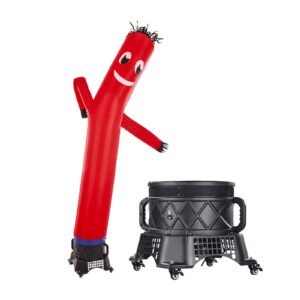 inflatable tube man set, 20 ft tall, wacky waving inflatable dancing tube guy with 1 hp blower, pp shell ipx3 waterproof blower fan, for outdoor advertising business store party