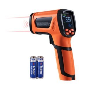 infrared thermometer, 40~2732 fahrenheit dual laser temperature gun non contact, handheld ir heat temperature gun with adjustable emissivity for cooking/pizza oven/engine(not for human)