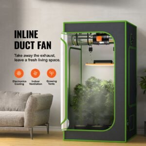 inline duct fan, 8 inch 750 cfm with variable speed controller, quiet ac motor ventilation exhaust fan for cooling booster, grow tents, hydroponics
