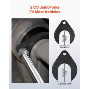 inner cv axle puller tool set with 5/8 in 18 slide hammer & 2 inch 2.5 inch cv joint fork adapter, inner cv joint removal tool kit, heavy duty front wheel drive axle puller slide hammer set