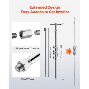 inner cv axle puller tool set with 5/8 in 18 slide hammer & 2 inch 2.5 inch cv joint fork adapter, inner cv joint removal tool kit, heavy duty front wheel drive axle puller slide hammer set