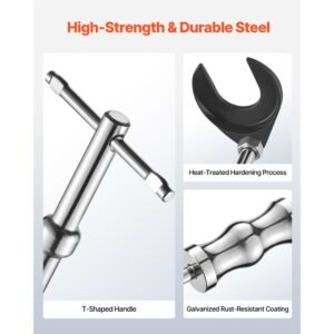 inner cv axle puller tool set with 5/8 in 18 slide hammer & 2 inch 2.5 inch cv joint fork adapter, inner cv joint removal tool kit, heavy duty front wheel drive axle puller slide hammer set