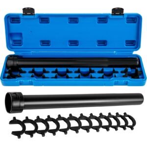Inner Tie Rod Installation Kit, Includes 13 Crowfoot Adapters, Durable 1/2 Inch Drive Tube for Efficient Removal, Crafted from Robust Steel, Ideal for Automotive Maintenance