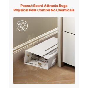 insect glue trap, 36 pack glue boards, peanut scent, foldable design sticky pest control adhesive sticky traps indoor for home, ready to use for catching bugs, ants, roaches, spiders, centipedes