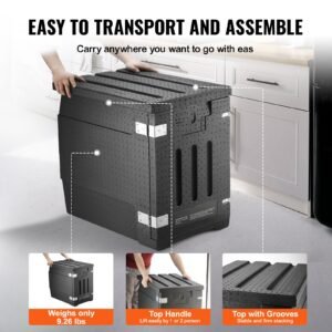 insulated food pan carrier, 82 qt hot box for catering, lldpe food box carrier with double buckles, front loading food warmer for restaurant, canteen, etc.