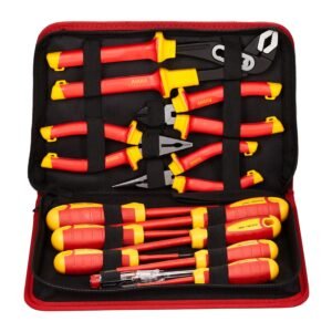 Insulated Screwdriver Set, 12-Piece Professional Electrical Screwdriver Set, 1000V Insulated Electrician Tool Set, with Magnetic Phillips Slotted Tips, Insulated Pliers, and Diagonal Pliers