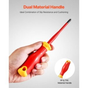 insulated screwdriver set, 50 piece professional electrical screwdriver set, 1000v insulated electrician tool, with magnetic tips, t handle hex wrench, screwdriver, single pole voltage tester