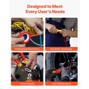insulated screwdriver set, 50 piece professional electrical screwdriver set, 1000v insulated electrician tool, with magnetic tips, t handle hex wrench, screwdriver, single pole voltage tester