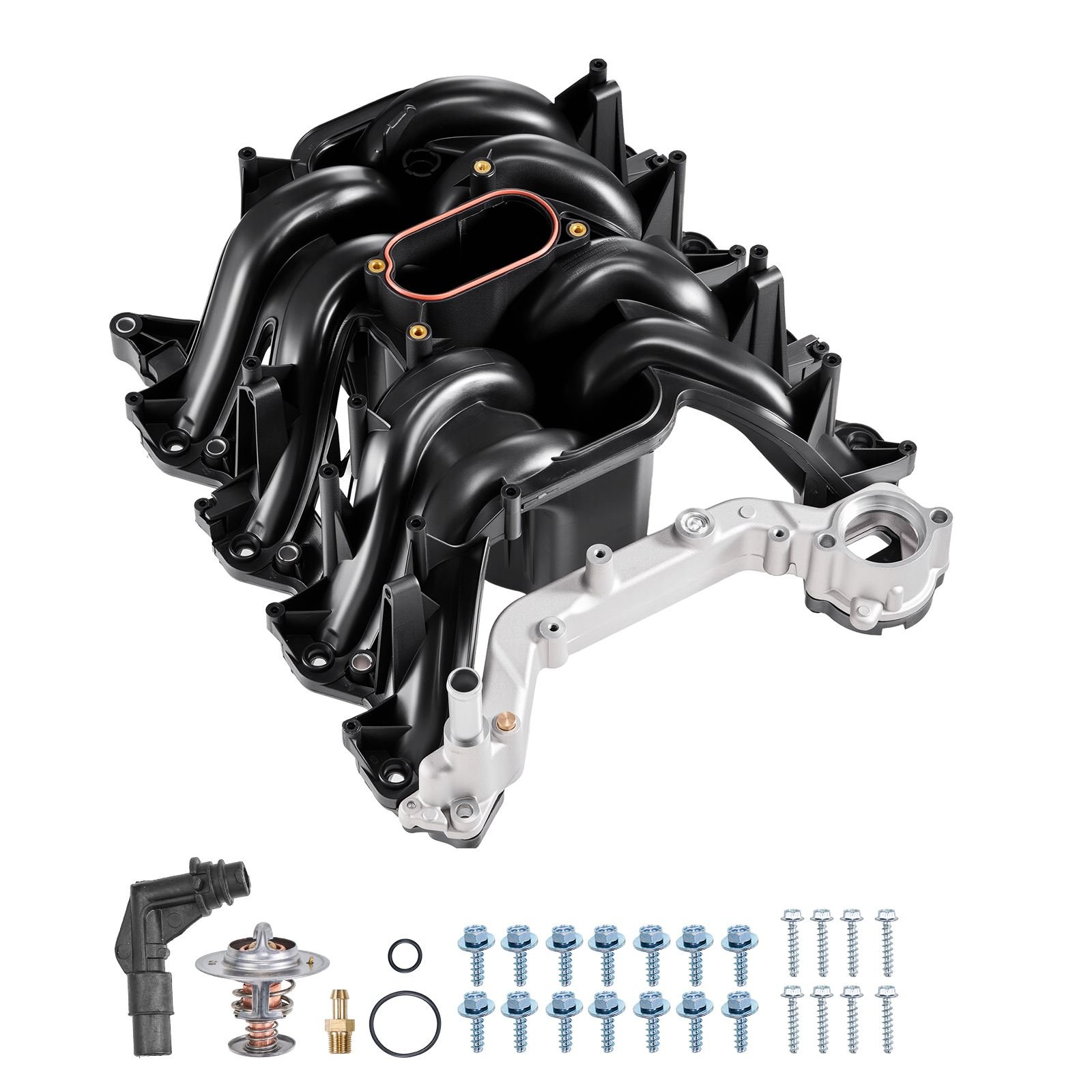 intake manifold, with gasket, engine intake manifold assembly compatible with 2000 2004 ford f150/f250/f350, replace 615 188, ac2z 9424 a, 2l1z 9424 aa, 4c2z 9424 ca, 5c2z 9424 aa, 9c2z 9424 aa