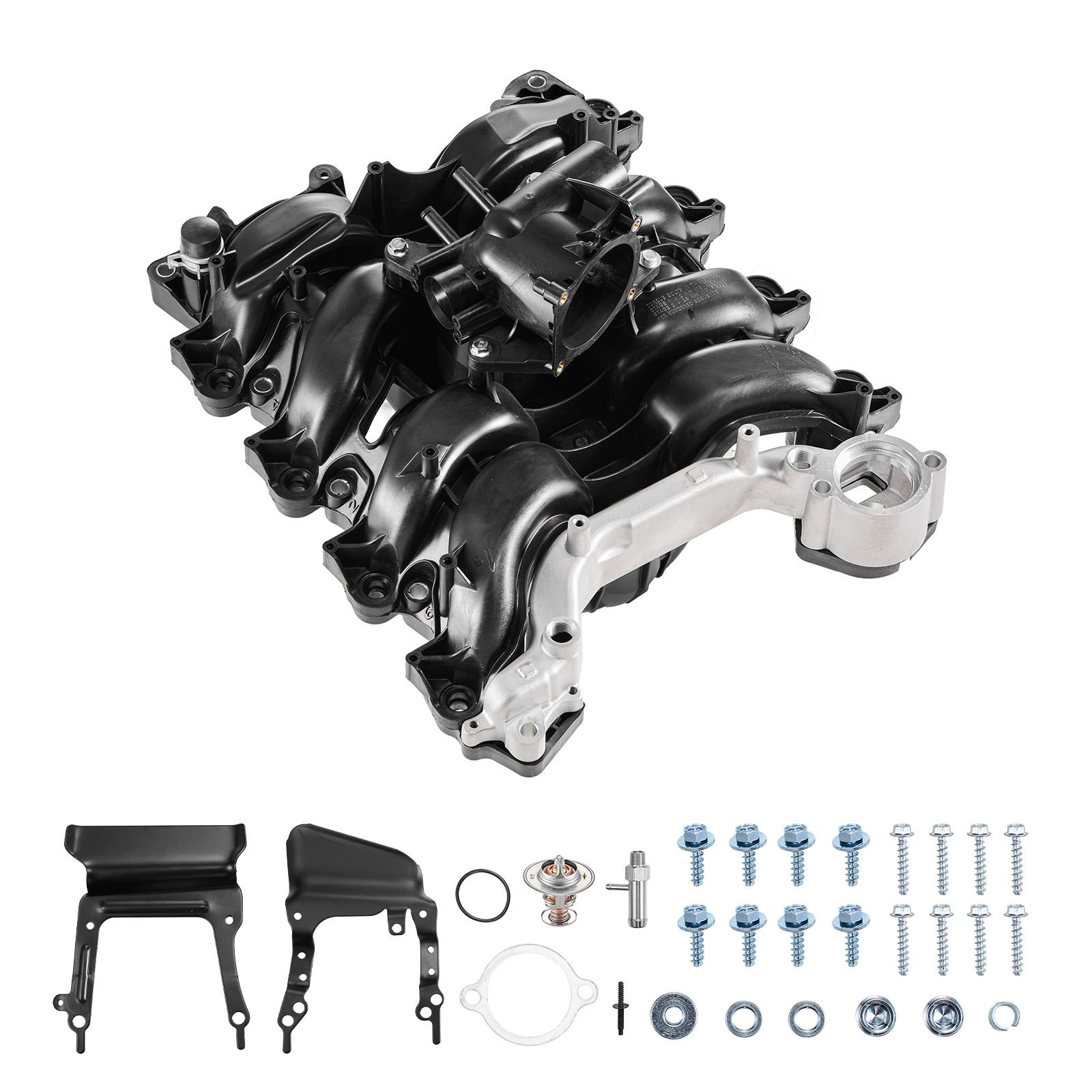 intake manifold, with gasket, engine intake manifold assembly compatible with 2007 2008 ford f 150 / e 150 / e 250, automotive engine replacement kit replace 615 375, 7l3z 9424 b, 7l3z 9424 f