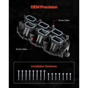 intake manifold, with gasket, engine intake manifold assembly compatible with 2011 2015 grand cherokee, manifold replacement replace 3009 167alu, 051 841 99 af, 051 841 99 ad, 051 841 99 ae