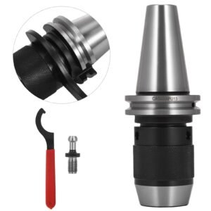 Integrated CAT40 Collet Chuck Keyless Drill Chuck 1/2 inch for CAT40 CNC Engraving Machine & Milling Lathe Tool (CAT40)