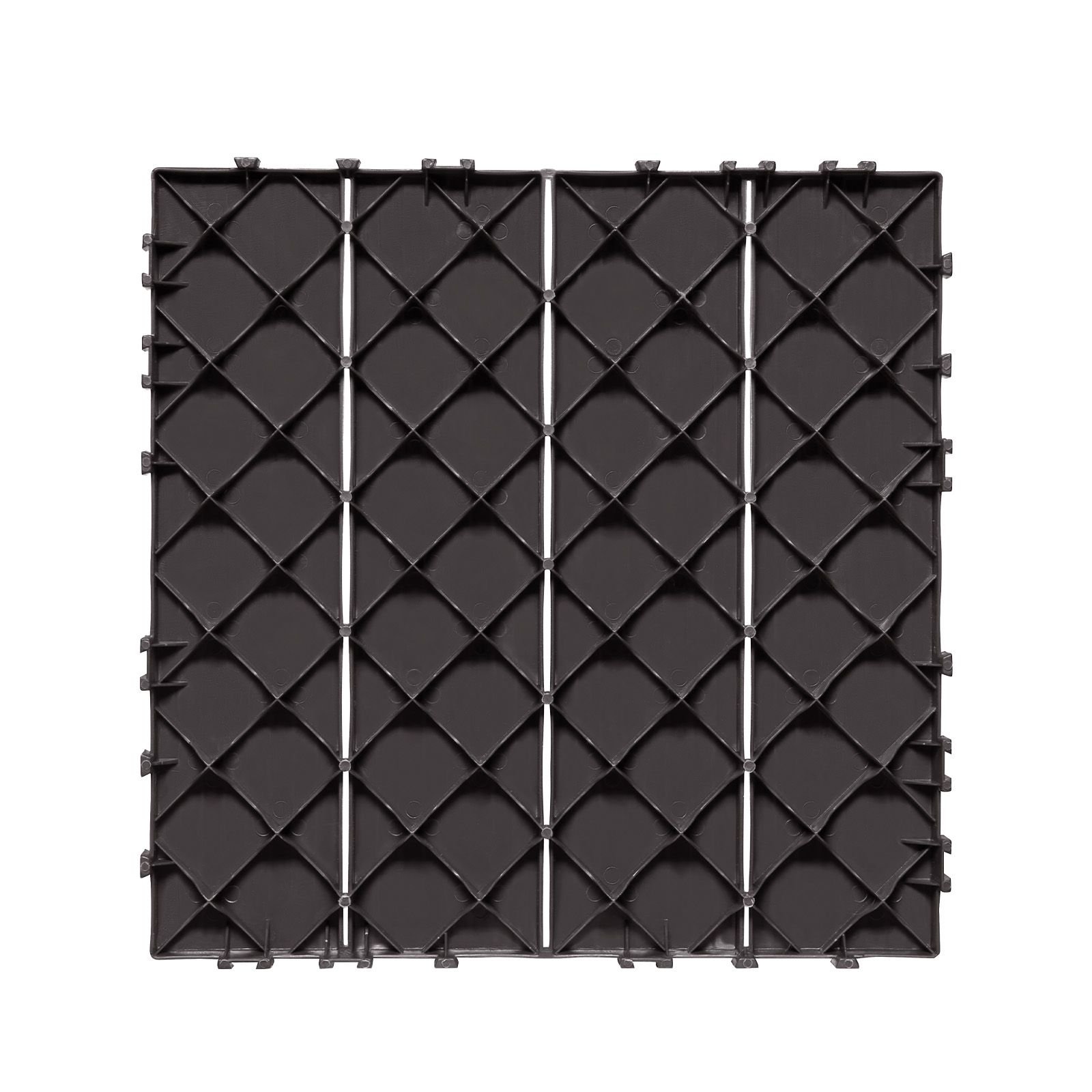 interlocking deck tiles, 36 pack,11.6"x11.6" 36 sq. ft plastic waterproof outdoor flooring all weather use, patio floor decking covering tiles for porch poolside balcony backyard, dark brown