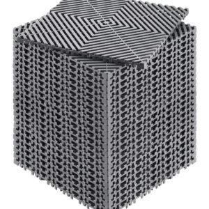 interlocking drainage mat, 12' x 12' modular interlocking cushion, 24 pcs splicing drainage mats, non slip gray pp drainage floor tile and shower mat, for garage, garden, kitchen & outdoor