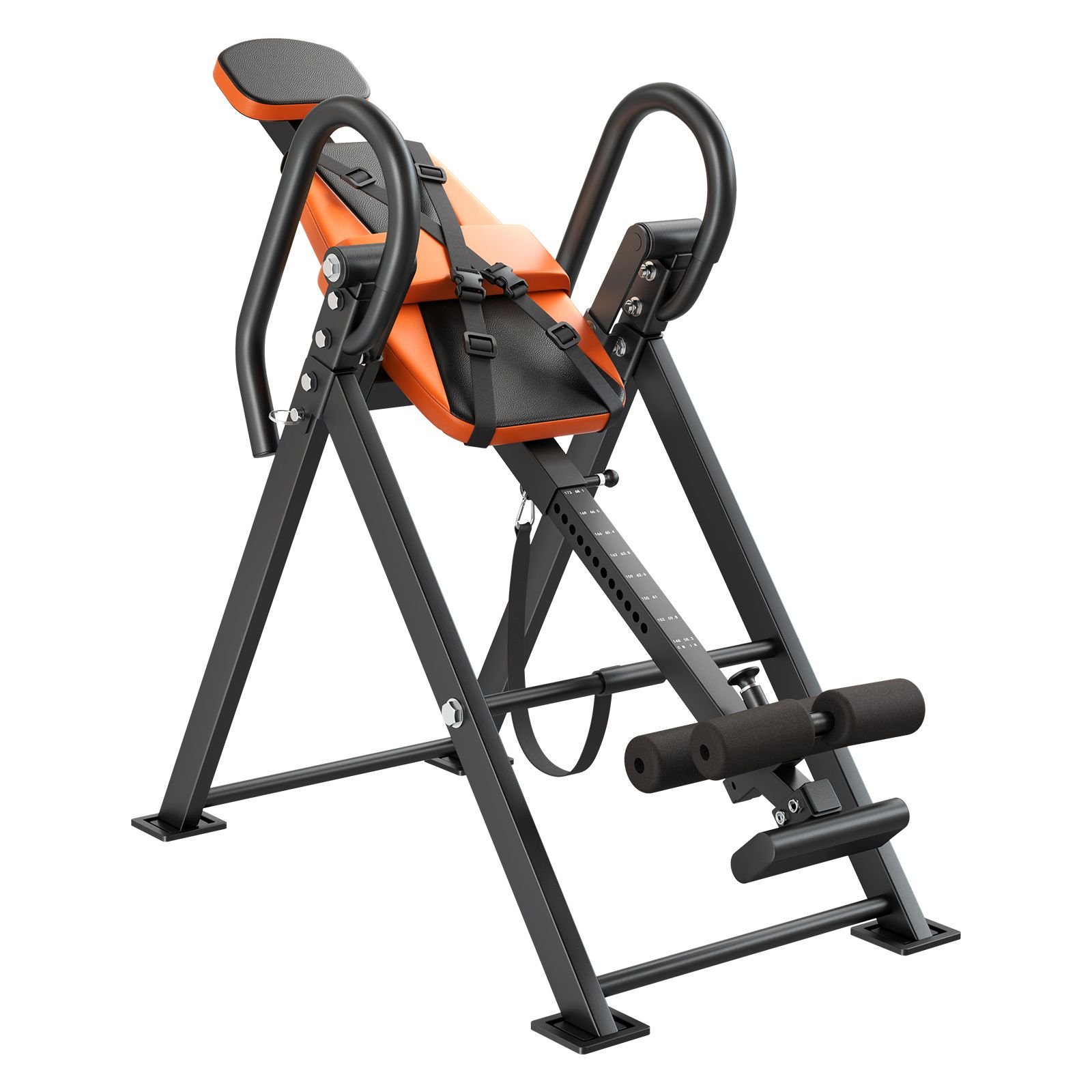 inversion table, 300 lbs capacity heavy duty back inverter stretcher, inverted table with dual roller locking, decompression tables for shoulders, neck, back, multi angle adjustable tether strap