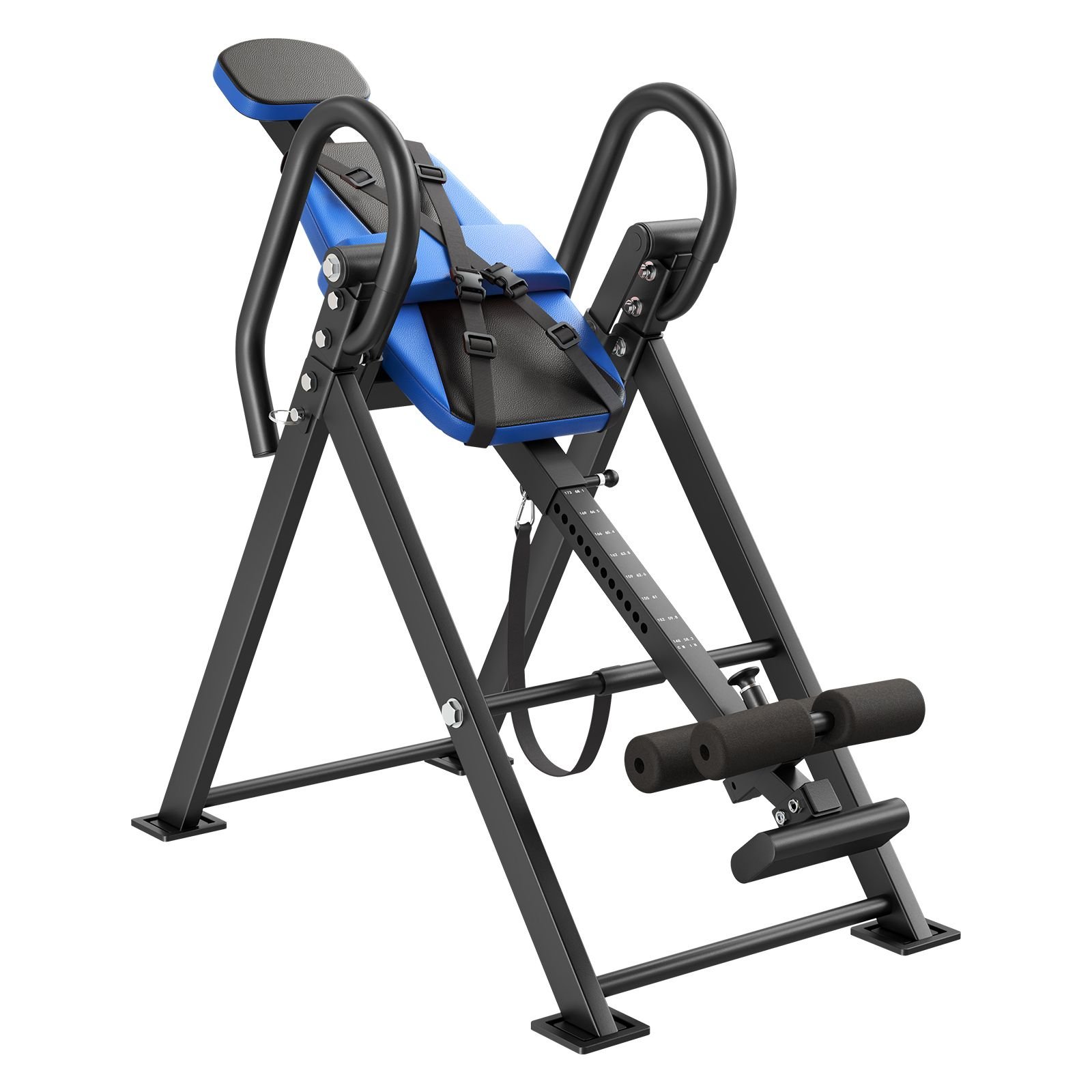 inversion table, 300 lbs capacity heavy duty back inverter stretcher, inverted table with dual roller locking, decompression tables for shoulders, neck, back, multi angle adjustable tether strap