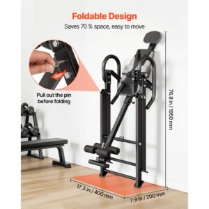 inversion table, 300 lbs capacity heavy duty back inverter stretcher, inverted table with stable structure, dual roller locking, decompression tables for shoulders, neck, back, knees