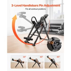 inversion table, 300 lbs capacity heavy duty back inverter stretcher, inverted table with stable structure, dual roller locking, decompression tables for shoulders, neck, back, knees