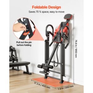 inversion table, 300 lbs capacity heavy duty inverted table, back inverter stretcher with dual roller locking, decompression tables for shoulders, neck, back, multi angle adjustable tether strap
