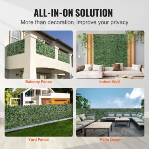 ivy privacy fence, 39 x 158in artificial green wall screen, greenery ivy fence with mesh cloth backing and strengthened joint, faux hedges vine leaf decoration for outdoor garden, yard, balcony