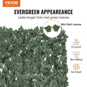 ivy privacy fence, 39 x 98 in artificial green wall screen, greenery ivy fence with strengthened joint, faux hedges vine leaf decoration for outdoor garden, yard, balcony, patio decor
