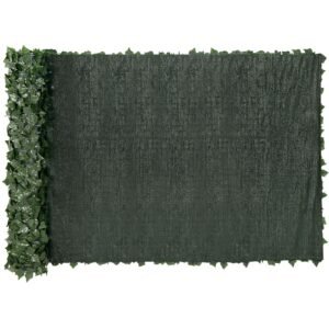 ivy privacy fence, 59 x 158in artificial green wall screen, greenery ivy fence w/ mesh cloth backing and strengthened joint, faux hedges vine leaf decoration for outdoor garden, yard, balcony