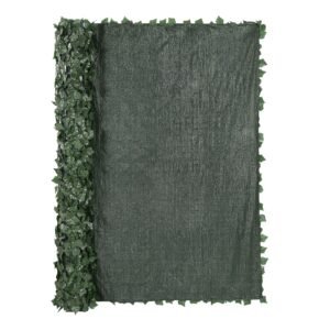 ivy privacy fence, 96 x 72 in artificial green wall screen, greenery ivy fence with mesh cloth backing and strengthened joint, faux hedges vine leaf decoration for outdoor garden, yard, balcony