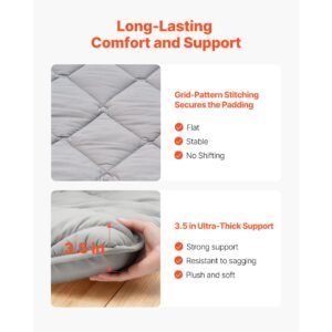 japanese tatami mat, full size foldable japanese tatami mattress, futon mattress with storage bag & fastener, 9 layer floor mat for sleeping, dormitory, meditation, yoga, 80 x 54 x 3.5 in, gray