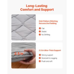 japanese tatami mat, queen size foldable japanese tatami mattress, futon mattress with storage bag & fastener, 9 layer floor mat for sleeping, dormitory, meditation, yoga, 80 x 60 x 2.5 in, gray