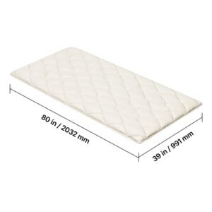 japanese tatami mat, twin size foldable japanese tatami mattress, futon mattress with storage bag & fastener, 9 layer floor mat for sleeping, dormitory, meditation, yoga, 80 x 39 x 2.5 in, white