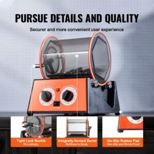 jewelry polisher tumbler, 11lbs/5kg capacity mini rotary tumbler machine with 0 60 minutes timer, 5 speeds jewelry rotary finisher for surface polishing grinding buffing gemstones jewels coins