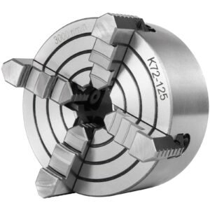 k72 125 lathe chuck, 5 inch, 4 jaw, independent metal lathe chuck with reversible jaw, cast iron body, 0.276 2.244 in internal 1.89 4.92 in external jaw clamping range, for lathes machine