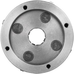 k72 125 lathe chuck, 5 inch, 4 jaw, independent metal lathe chuck with reversible jaw, cast iron body, 0.276 2.244 in internal 1.89 4.92 in external jaw clamping range, for lathes machine