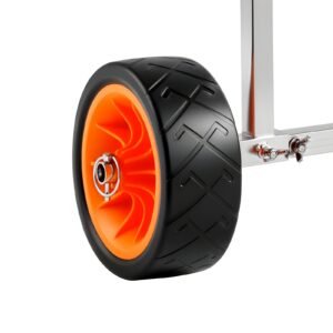 kayak cart, 250 lbs load capacity, canoe cart dolly with 7.5 inch solid rubber tires & kickstand, assembles & disassembles within seconds, paddle board trolley for kayaks, canoes, paddleboards