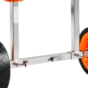 kayak cart, 250 lbs load capacity, canoe cart dolly with 7.5 inch solid rubber tires & kickstand, assembles & disassembles within seconds, paddle board trolley for kayaks, canoes, paddleboards