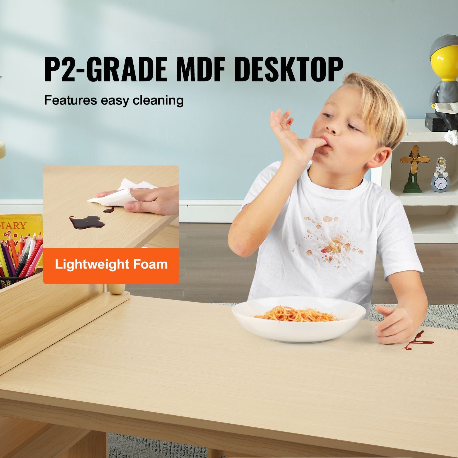 kids art table and 2 chairs, 2 in 1 toddler craft and play activity table, wood toddler table and chair set with a cabinet for art, craft, reading, learning