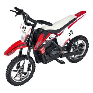 kids ride on motorcycle, 36v battery powered electric motorcycle with speed up to 15.5mph, treaded tires, battery gauge, dual brakes, ride on toys for children boys girls aged 14+