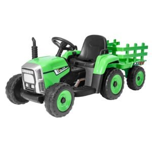 Kids Ride on Tractor 12V Electric Toy Tractor with Trailer Remote Control