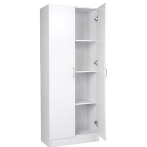 Kitchen Pantry Cabinet, 60" Tall Food Pantry Storage Cabinet, 110LBS Freestanding Storage Cabinet Cupboard with 3 Shelves(2 Adjustable), Engineered Wood Utility Pantry for Kitchen, Dining Room