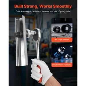 knockout punch set, 1/2 to 2 inch slug buster ratchet knockout set, ratchet wrench knockouts punch sets for aluminum, mild steel, fiberglass, plastics, 6 die sizes, 40cr steel ko tool kit