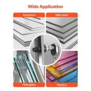 knockout punch set, 1/2 to 2 inch slug buster ratchet knockout set, ratchet wrench knockouts punch sets for aluminum, mild steel, fiberglass, plastics, 6 die sizes, 40cr steel ko tool kit